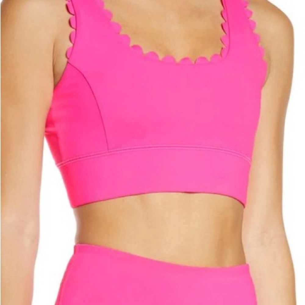 Vibrant Pink Scalloped Bralette